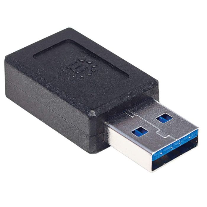 ADAPTADOR MANHATTAN USB-A A USB-C SÚPER VELOCIDAD COLOR NEGRO