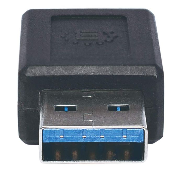 ADAPTADOR MANHATTAN USB-A A USB-C SÚPER VELOCIDAD COLOR NEGRO