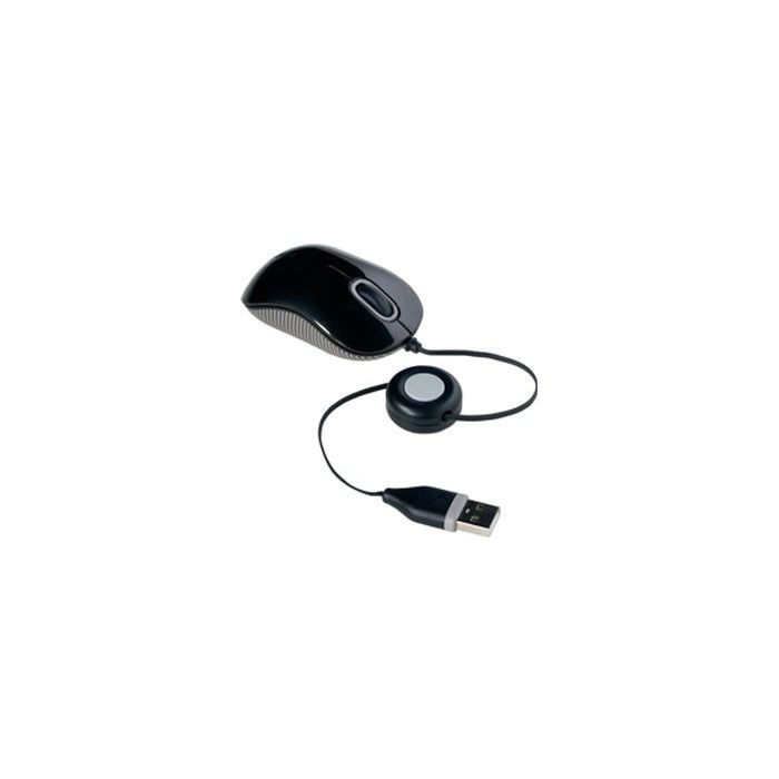 MOUSE TARGUS BLUETRACE ALÁMBRICO RETRÁCTIL COMPACTO COLOR NEGRO