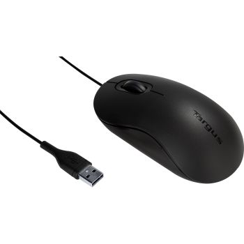 MOUSE TARGUS ÓPTICO ALÁMBRICO FULL SIZE USB 3 BOTONES COLOR NEGRO