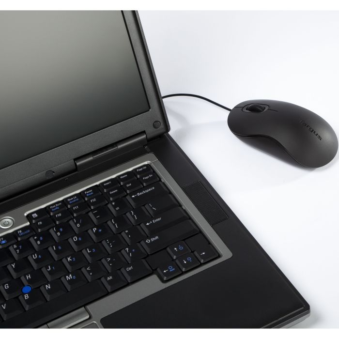 MOUSE TARGUS ÓPTICO ALÁMBRICO FULL SIZE USB 3 BOTONES COLOR NEGRO