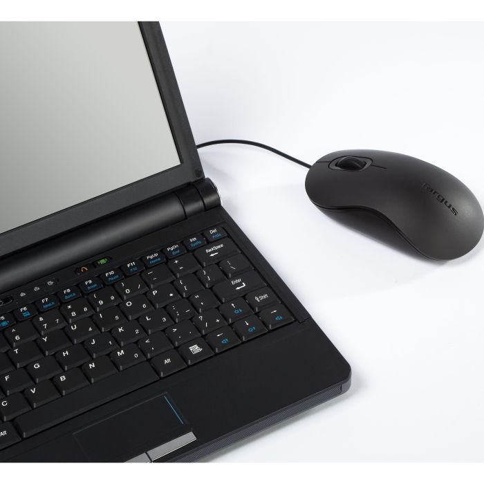 MOUSE TARGUS ÓPTICO ALÁMBRICO FULL SIZE USB 3 BOTONES COLOR NEGRO