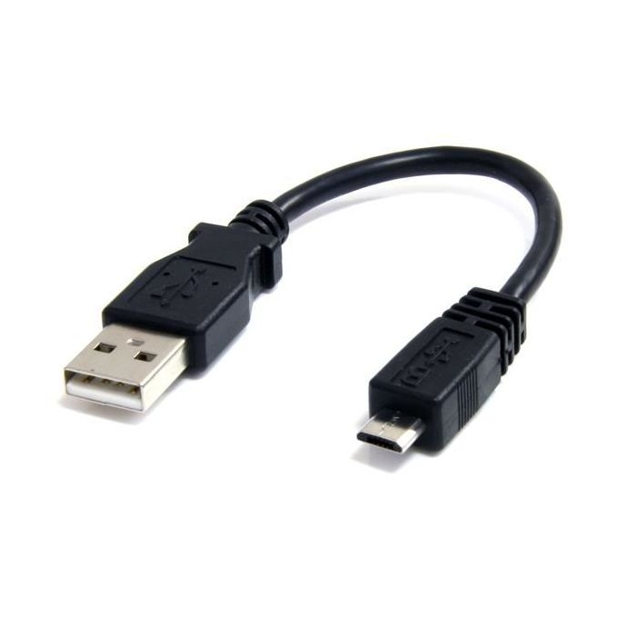 CABLE 15CM ADAPTADOR CARGADOR MICROUSB B MACHO A USB A MACHO .