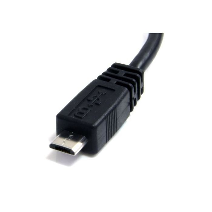 CABLE 15CM ADAPTADOR CARGADOR MICROUSB B MACHO A USB A MACHO .
