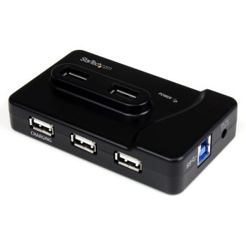 STARTECH.COM ADAPTADOR CONCENTRADOR HUB LADRÓN USB 6 PUERTOS - 2X USB 3.0 -4X USB 2.0 - 1X USB CARGADOR DE 2A