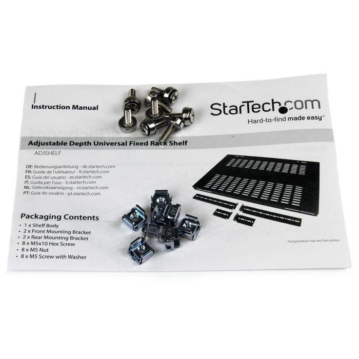 STARTECH.COM ESTANTE BANDEJA FIJO PARA GABINETE RACK DE SERVIDORES CON PROFUNDIDAD AJUSTABLE
