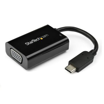 STARTECH.COM ADAPTADOR USB C A VGA CON ENTREGA DE ALIMENTACIÓN - CONVERTIDOR DE VÍDEO DE USB TIPO C A MONITOR VGA DE 108
