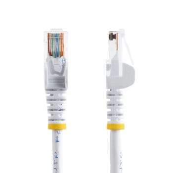STARTECH.COM CABLE DE RED DE 0,5M BLANCO CAT5E ETHERNET RJ45 SIN ENGANCHES 2