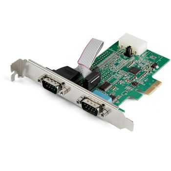 STARTECH.COM TARJETA PCI EXPRESS ADAPTADORA DE 2 PUERTOS SERIE RS232 - TARJETA CONTROLADORA SERIAL PCIE RS232 - PCIE A D