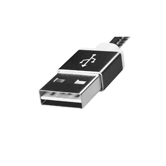 CABLE ADATA TEJIDO USB-V8 100CM COLOR NEGRO