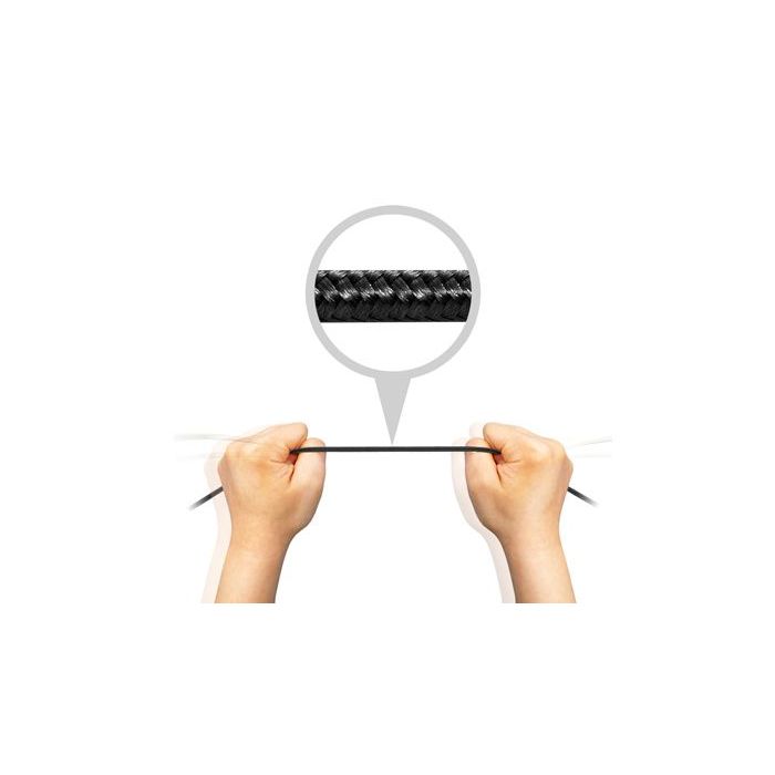 CABLE ADATA TEJIDO USB-V8 100CM COLOR NEGRO