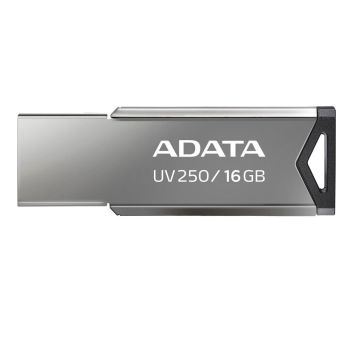 MEMORIA USB ADATA UV250 METÁLICA 16 GB V2.0 COLOR NEGRO-PLATA 