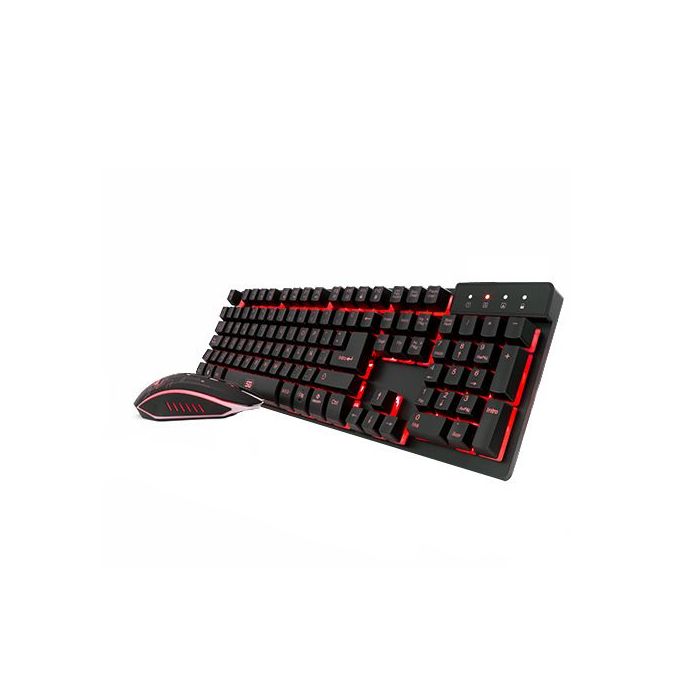 KIT TECLADO Y MOUSE VORAGO START THE GAME RETROILUMINADO USB