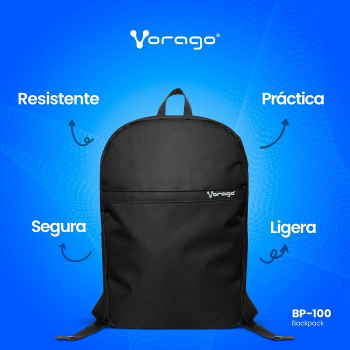 MOCHILA VORAGO BP-100 15.6 LIGERA COLOR NEGRO