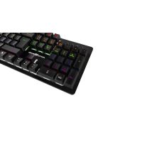 TECLADO MECÁNICO GAME FACTOR KBG400 RETROILUMINADO SWITCH AZUL USB ROSA