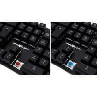 TECLADO MECÁNICO GAME FACTOR KBG400 RETROILUMINADO SWITCH AZUL USB ROSA