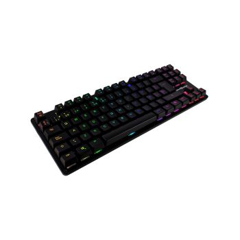 TECLADO MECÁNICO GAME FACTOR KBG500-BL RGB TENKEYLESS USB SWITCH AZUL COLOR NEGRO 2