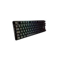 TECLADO MECÁNICO GAME FACTOR KBG500-BL RGB TENKEYLESS USB SWITCH AZUL COLOR NEGRO