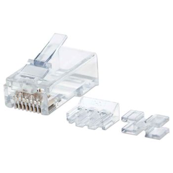 PLUG INTELLINET RJ45 CAT6A SÓLIDO ORO 50 MICRAS PRO UTP BOTE C80 PZAS