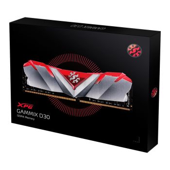 MEMORIA XPG GAMMIX D30 UDIMM DDR4 16GB PC4-25600 3200MHZ CL16 1.35V CON DISIPADOR PC GAMER COLOR ROJO (AX4U320016G16A-S 2
