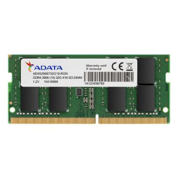 MEMORIA ADATA SODIMM DDR4 8GB PC4-21300 2666MHZ CL19 260PIN 1.2V LAPTOP  AIO  MINI PCS