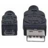 CABLE USB 2.0 TIPO A - MICRO USB 1.8 MTS NEGRO P DISPOSITIVOS MOVILES