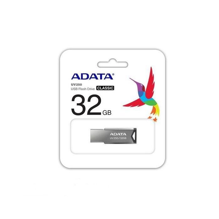MEMORIA FLASH ADATA UV250 32GB USB 2.0 PLATA (AUV250-32G-RBK)