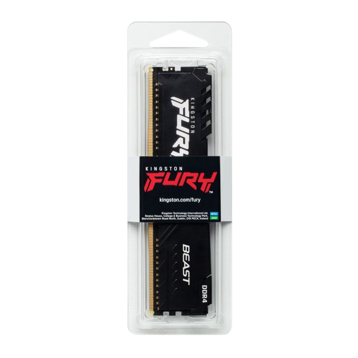 MEMORIA RAM KINGSTON FURY BEAST BLACK 16 GB 3200MHZ DDR4 CL16 DIMM