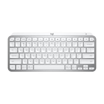TECLADO LOGITECH MX KEYS MINI INALÁMBRICO MINIMALISTA COLOR GRIS CLARO