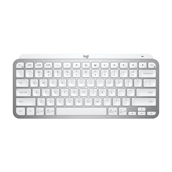 TECLADO LOGITECH MX KEYS MINI INALÁMBRICO MINIMALISTA COLOR GRIS CLARO