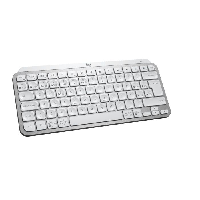 TECLADO LOGITECH MX KEYS MINI INALÁMBRICO MINIMALISTA COLOR GRIS CLARO