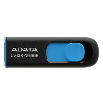 MEMORIA USB ADATA AUV128-256G-RBE, NEGRO  AZUL, 256 GB, USB 3.2 GEN1 