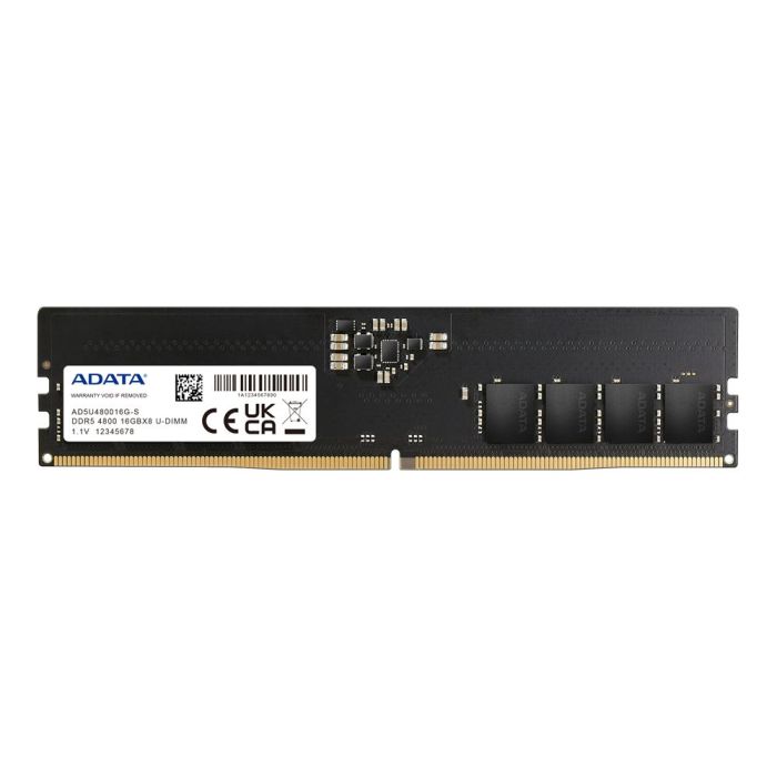MEMORIA RAM ADATA 16GB DDR5-4800MHZ U-DIMM COLOR NEGRO