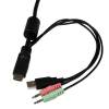 CONMUTADOR SWITCH KVM 2 PUERTOS HDMI® USB AUDIO MINI JACK CON CABLES INTEGRADOS SIN ALIMENTACIóN EXTERNA - 1080P - ST