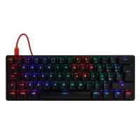 TECLADO MECÁNICO GAME FACTOR KBG560 RGB TECLAS EXTRAS RED INTERCAMBIABLES RED SWITCH USB COLOR ROJO