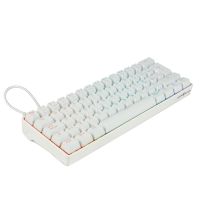 TECLADO MECÁNICO GAME FACTOR KBG560 RGB TECLAS EXTRAS PINK RED INTERCAMBIABLES RED SWITCH USB COLOR BLANCO