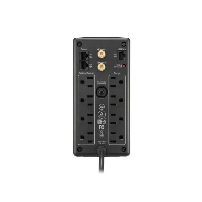 APC BX850M-LM60 SISTEMA DE ALIMENTACIÓN ININTERRUMPIDA (UPS) LÍNEA INTERACTIVA 0,85 KVA 510 W 8 SALIDAS AC