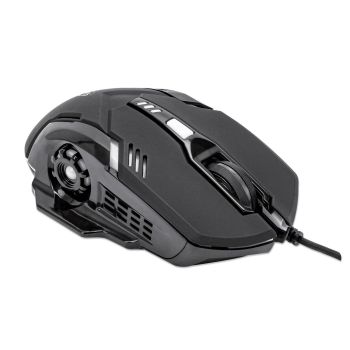 MOUSE MANHATTAN GAMING ÓPTICO LED 6 BOTONES COLOR NEGRO 2