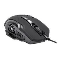 MOUSE MANHATTAN GAMING ÓPTICO LED 6 BOTONES COLOR NEGRO