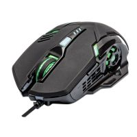 MOUSE MANHATTAN GAMING ÓPTICO LED 6 BOTONES COLOR NEGRO