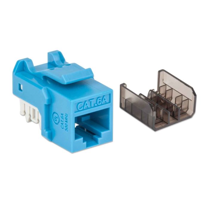 JACK INTELLINET KEYSTONE CAT6A DE IMPACTO UTP COLOR AZUL