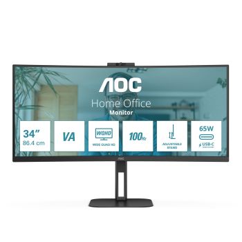 AOC V5 CU34V5CW LED DISPLAY 86,4 CM (34) 3440 X 1440 PIXELES WIDE QUAD HD NEGRO