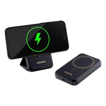 POWER BANK INALAMBRICO ADATA PR050-11BK 5000 MAH CARGA RAPIDA Y MAGNETICA COLOR NEGRO 