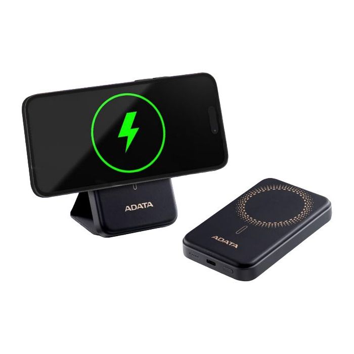 POWER BANK INALAMBRICO ADATA PR050-11BK 5000 MAH CARGA RAPIDA Y MAGNETICA COLOR NEGRO 