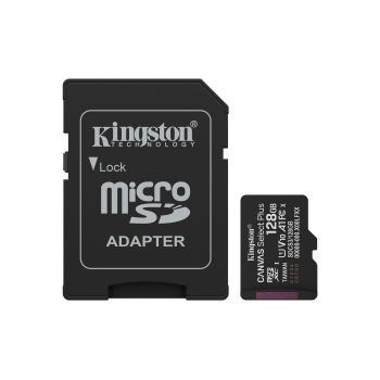 KINGSTON TECHNOLOGY 128GB MICROSDXC CANVAS SELECT PLUS GEN3 150MBS A1 (INCLUYE ADAPTADOR DE SD)
