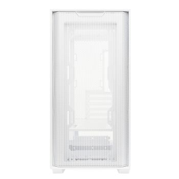 GABINETE ASUS (A21 ASUS CASEWHT) BLANCO, VIDRIO TEMPLADO Y MALLA,SOPORTA BTF, MT, SFUENTE