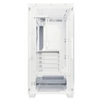 GABINETE ASUS (A21 ASUS CASEWHT) BLANCO, VIDRIO TEMPLADO Y MALLA,SOPORTA BTF, MT, SFUENTE