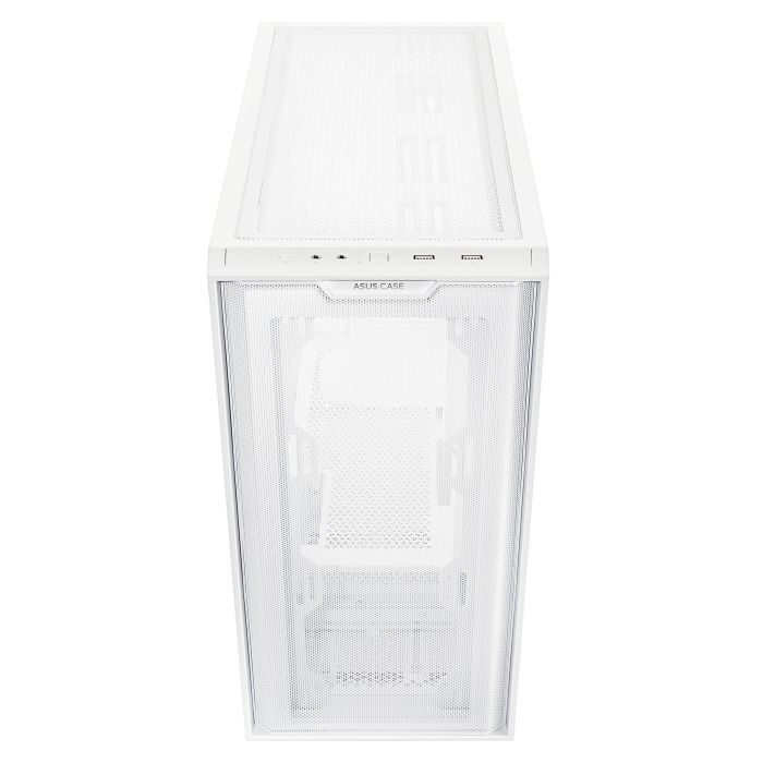 GABINETE ASUS (A21 ASUS CASEWHT) BLANCO, VIDRIO TEMPLADO Y MALLA,SOPORTA BTF, MT, SFUENTE