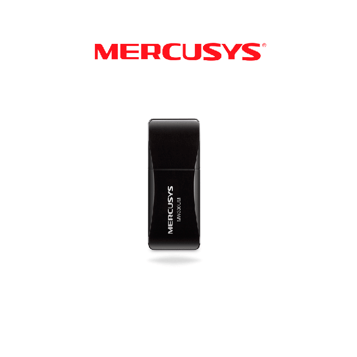 ADADPTADOR MINI USB 2.0 MERCUSYS MW300UM, NEGRO, 300 MBITS