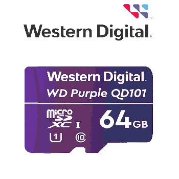 MEMORIA SD WESTER 64GB MICRO SDXC PURPLE SC QD101 CLASE 10 U1 LECT 50MB  S ESC 40MB 
